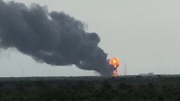 The explosion at Cape Canaveral on Thursday.