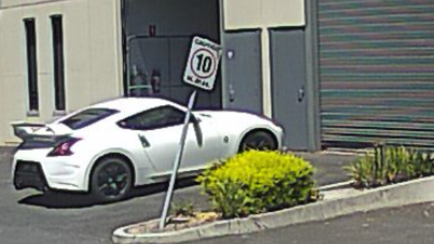 The white Nissan seen outside the Nunawading factory where the drugs were being stored.