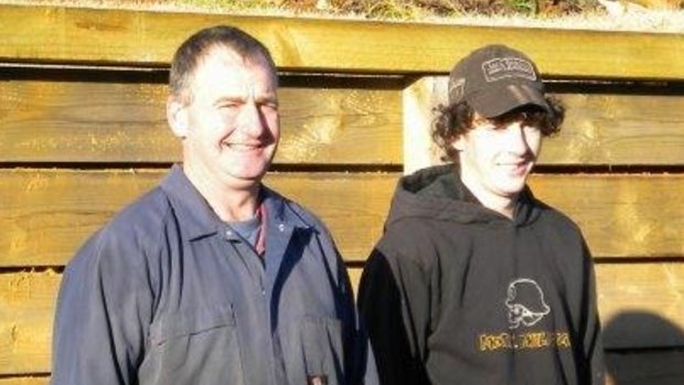 Joshua Bourlet pictured with his late father Greg.