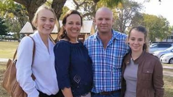 Happier times: Meg, Kate, Tick and Amy 'Dolly' Everett. 