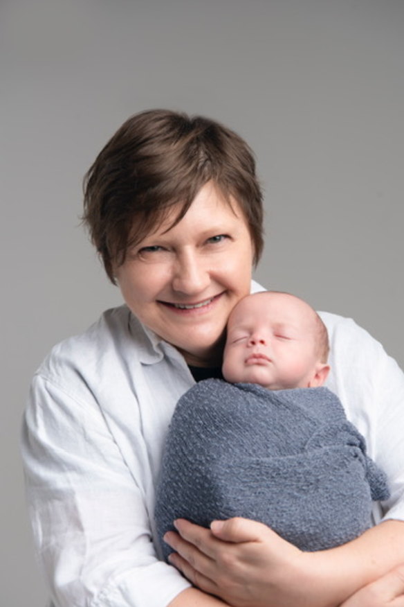 Tracey Hayman and baby Eddie.