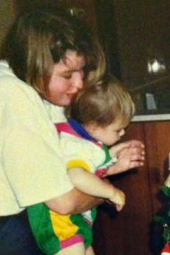 Lorrin Whitehead holds her daughter Amelia.