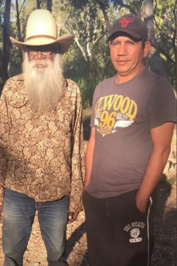 Gilbert Corbett (Alyawarre Elder) and Glen Willetts (Waanyi and Alyawarre).