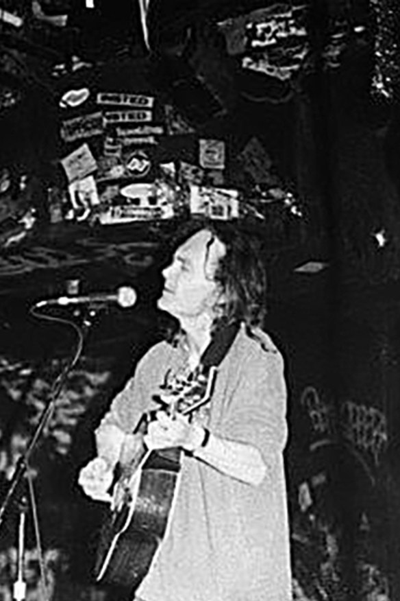 Performing onstage at CBGB in Manhattan’s East Village in 1992.