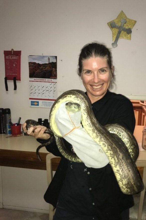 Chantelle ‘Chilli’ Derez: “”For people who are afraid of, say, carpet pythons in their area, I tell them to give it a name.”