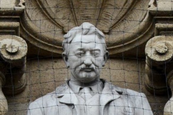 A statue of Cecil Rhodes at Oxford University's Oriel College.