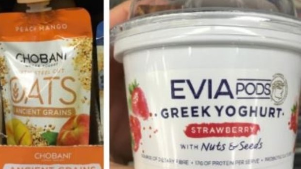Evia Pods yoghurt and Chobani yoghurt with steel oats and ancient grains were deemed healthier on-the-go options.