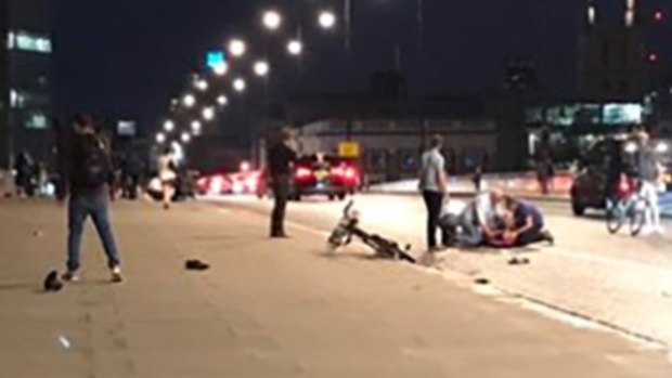 The scene on London Bridge following the terrorist attacks.