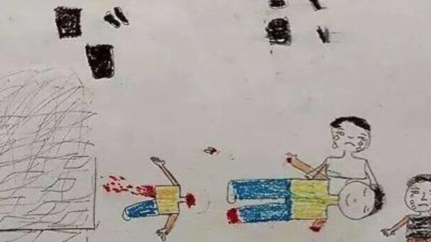 A child's drawing from Aleppo.