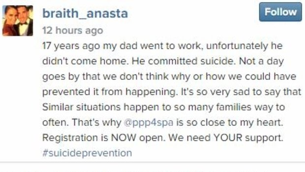 Anasta's Instagram post.