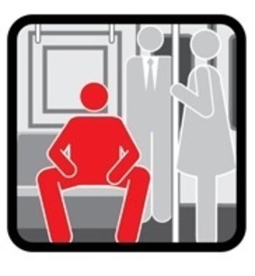 It's a newish buzzword for an old bugbear: manspreading.