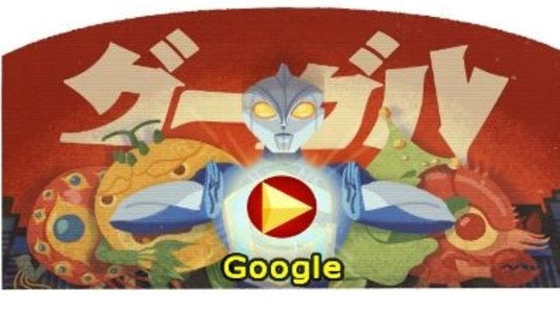 The Google doodle in honour of Eiji Tsubaraya