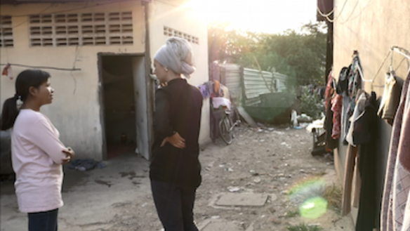 Susan Carland visited workers’ accommodation. Carland describes “concrete cells with 3 or 4 young women living in a room the size of king size bed."