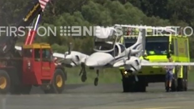 A Cessna 210 aircraft made an emergency landing at Gold Coast airport on Tuesday morning.