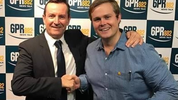 Oliver Peterson, with Premier Mark McGowan, has also proved a hit with listeners.