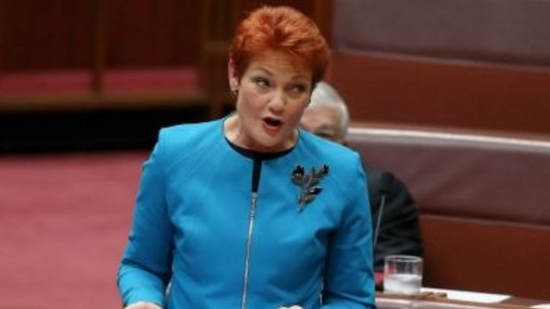 One Nation leader Pauline Hanson.