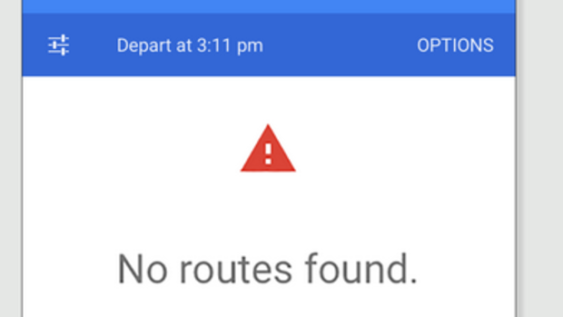 Google Maps: No routes found