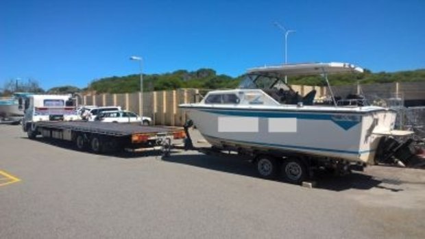 Vessel seized in Mindarie on Friday. 