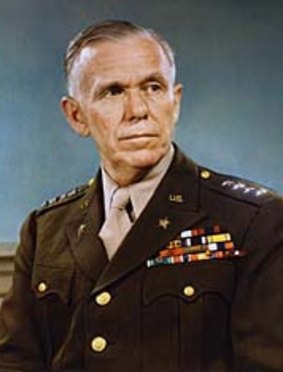 George Marshall: an exception was made for him to head the Department of Defence in 1950.