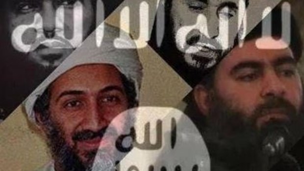 Osama bin Laden and other jihadists, in an image discovered on the girl's phone.