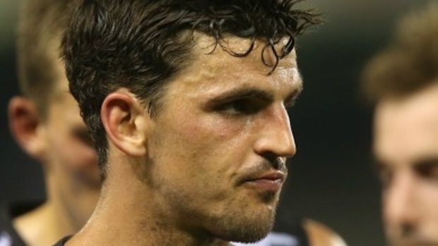 Reading the riot act: Scott Pendlebury says the Pies have to shape up.