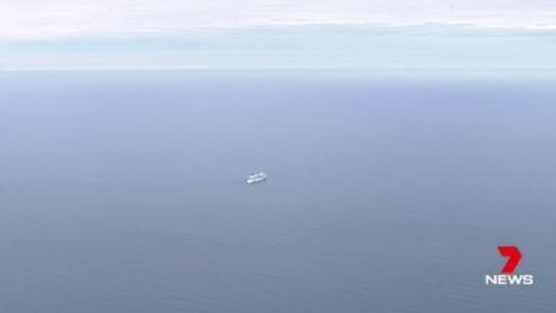 The Norwegian Star, drifting in the middle of the ocean.