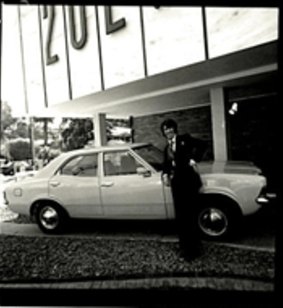 Gary O'Callaghan outside the 2UE studios in the seventies.