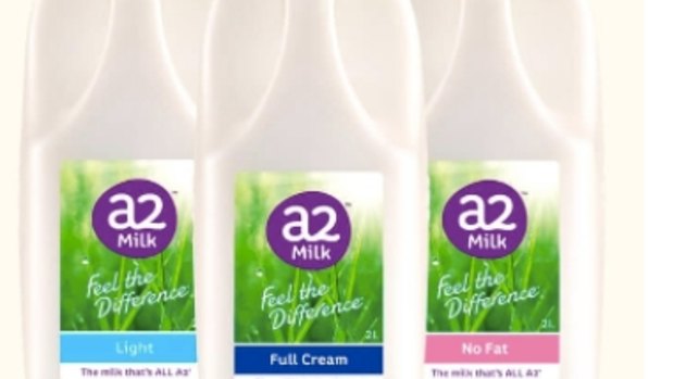 A2 Milk Company's share price is up about 50 per cent over the past three months 