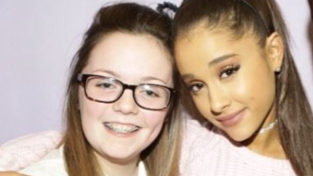 Georgina Callander (left), pictured with Ariana Grande.