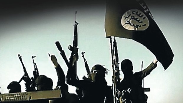 A scene from an  Islamic State propaganda video.