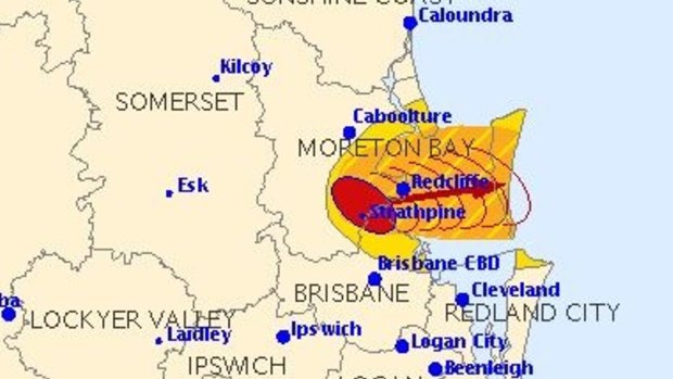 Brisbane storm: Bureau of Meteorology update as of 11.41am.
