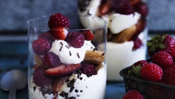 Berry sauternes and mascarpone trifle. <a href="http://www.goodfood.com.au/good-food/cook/recipe/berry-sauternes-and-mascarpone-trifle-20140324-35dim.html"><b>(Recipe here).</b></a>