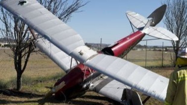 Former Solicitor-General Walter Sofronoff walked away from this plane crash at Toowoomba.