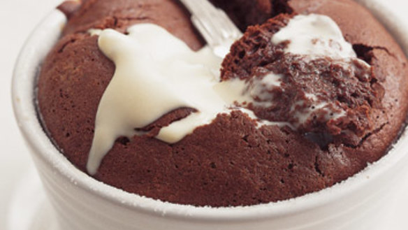 Chocolate self-saucing pudding.