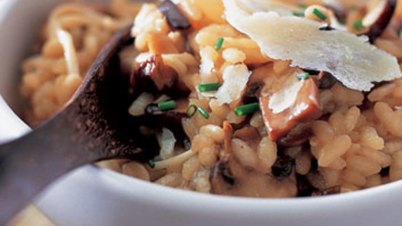 Asian mushroom risotto.