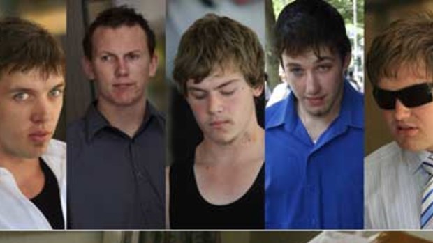 The accused, from left to right: Adam Taylor, Richard Findlay and Allan Walters.