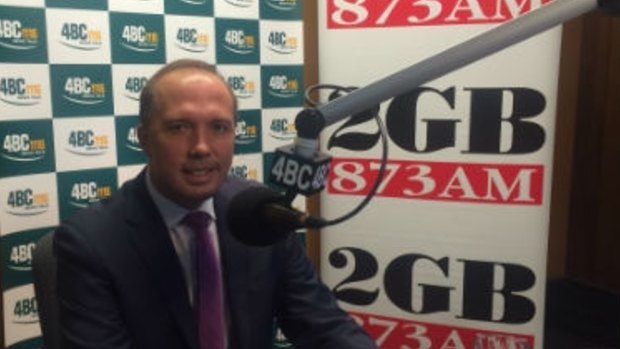 Immigration Minster Peter Dutton told Ray Hadley on 2GB that some media outlets were "hysterical" over Operation Fortitude.