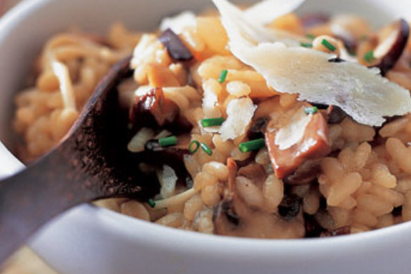 Asian mushroom risotto.