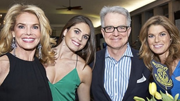 Charity event: Hope Hicks (second from left) with her mother Caye Hicks (left), her father Paul Hicks, and sister Mary Grace Hicks. 
