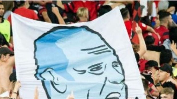 At the centre of the storm: A cropped section of the offending banner.