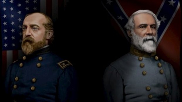 An image from the Civil War-themed game Ultimate General: Gettysburg, featuring the Confederate flag.