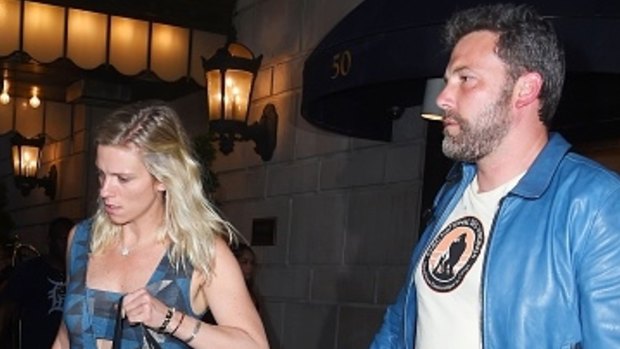 Ben Affleck with "regular girl" Lindsay Shookus in New York in July this year. 