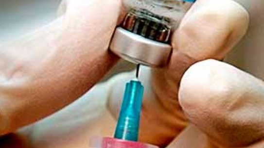 A dose of the measles mumps rubella, or MMR, vaccine.