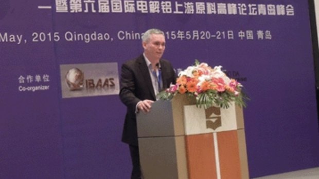 Craig Thomson spoke at a metals conference in China.
