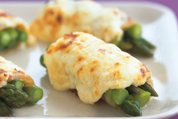 Tasty asparagus bundles make a great party starter.