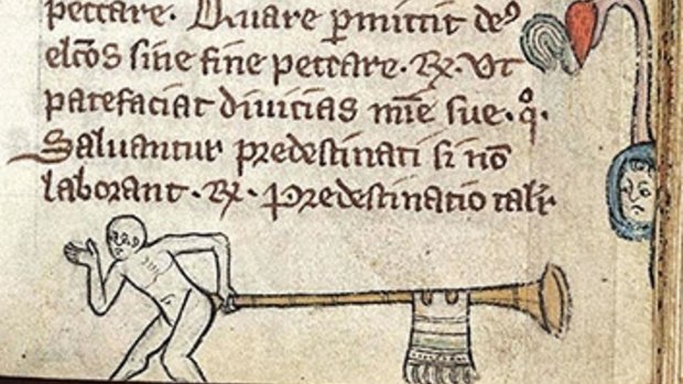 Marginalia from a Middle Ages text.