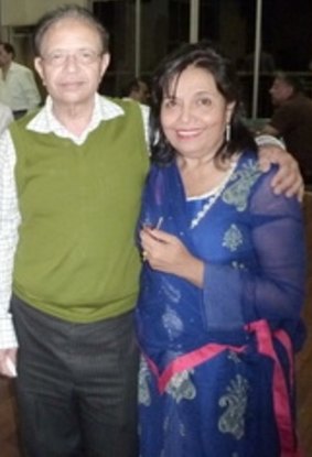 Victim Shahnaz Qidwai and her husband Dr Khalid Qidwai.