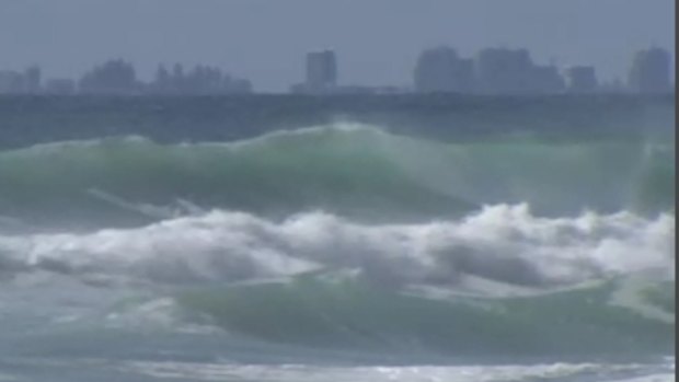Main Beach on the Gold Coast was closed on Friday morning.