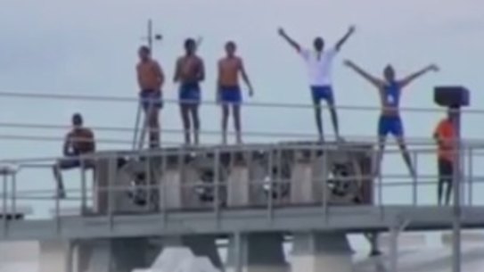 Four guards were injured during the riot at the Cleveland Youth Detention Centre.