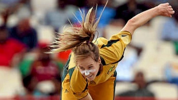 Ellyse Perry in the semi-final of the ICC Women's World Twenty20 between India and Australia in 2010.